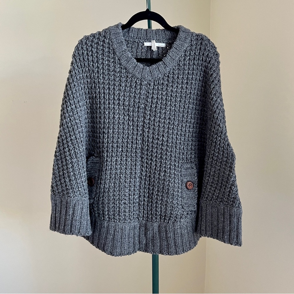 Grey Knit Cape